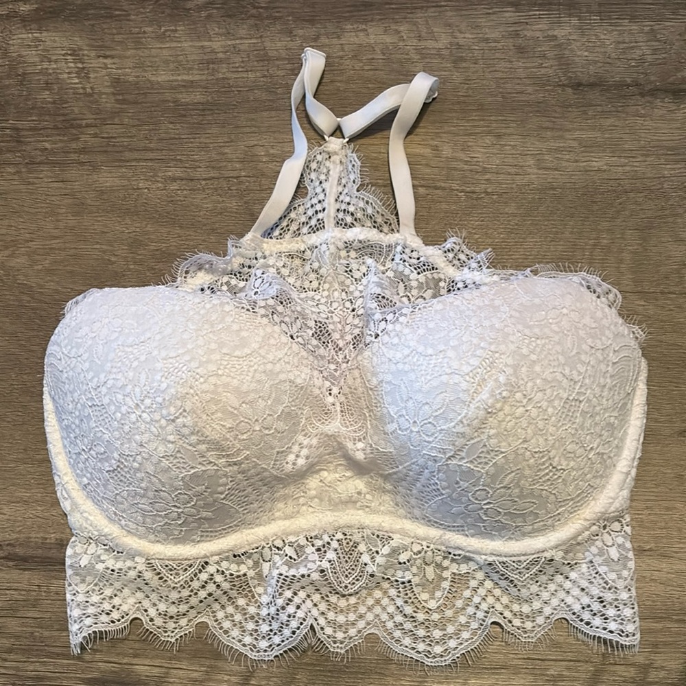 Pink Victoria Secret push up lace bra size D-DD